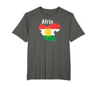 Afrin kurdisch karte Kurdistan Flagge Herren Damen Teenager T-Shirt