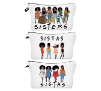 Afroamerikanische Make-up-Tasche für Geldbörse, Afro-Kosmetiktasche für Damen, inspirierendes Geschenk, kleine lustige Kosmetiktasche, Reisetasche, Koffer für Toilettenartikel, Zubehör, Organizer,
