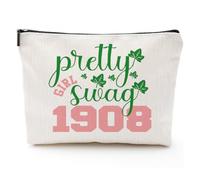 Afroamerikanische Make-up-Tasche für Geldbörse, Leinen, Afro-Schwarz, Kosmetiktasche, inspirierendes Geschenk, kleine lustige Kosmetiktasche, Reisekoffer für Toilettenartikel, Zubehör, Sorority