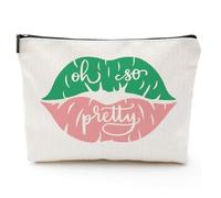 Afroamerikanische Make-up-Tasche für Geldbörse, Leinen, Afro-Schwarz, Kosmetiktasche, inspirierendes Geschenk, kleine lustige Kosmetiktasche, Reisekoffer für Toilettenartikel, Zubehör, Sorority