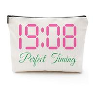 Afroamerikanische Make-up-Tasche für Geldbörse, Leinen, Afro-Schwarz, Kosmetiktasche, inspirierendes Geschenk, kleine lustige Kosmetiktasche, Reisekoffer für Toilettenartikel, Zubehör, Sorority