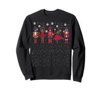 Afroamerikanischer Nussknacker Weihnachten Lustiger Nussknacker Schnee Sweatshirt