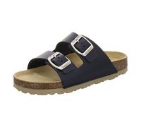 AFS-Schuhe 1100, sportliche Kinder-Pantoletten, hochwertiges, echtes Leder (32 EU, navy Glattleder)
