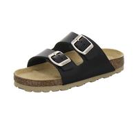 AFS-Schuhe 1100, sportliche Kinder-Pantoletten, hochwertiges, echtes Leder (32 EU, schwarz Glattleder)
