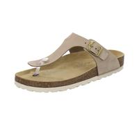 AFS-Schuhe 2107, modische Zehentrenner Damen Sandale aus Leder, Bequeme Pantoletten mit Fussbett Made in Germany