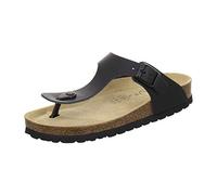 AFS-Schuhe 2107, modische Zehentrenner Damen Sandale aus Leder, Bequeme Pantoletten mit Fussbett Made in Germany