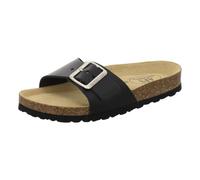 AFS-Schuhe 2112, modische Damen-Pantoletten, hochwertiges, echtes Leder, Made in Germany Größe 41 EU Schwarz (schwarz Glattleder)