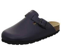 AFS-Schuhe 2900 Clogs Damen Bequeme Hausschuhe aus Leder Made in Germany (42 EU, Navy)