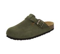 AFS-Schuhe 2900 Clogs Damen Bequeme Hausschuhe mit Fußbett aus Leder Made in Germany (44 EU, moos Nubuk)