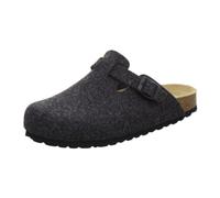 AFS-Schuhe 36900, Herren Filz-Hausschuhe geschlossen, Warme Winter Clogs mit Leder-Fußbett, Made in Germany (45 EU, Grau)
