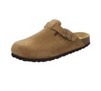 AFS-Schuhe 3900 Herren Clogs, Bequeme Hausschuhe für Männer, Pantoffeln aus Leder, Made in Germany (41 EU, Cognac Velour)