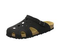 AFS-Schuhe Hausschuhe Herren 44 geschlossen aus Leder, Clogs Herren warm, 3093 (44 EU, schwarz)