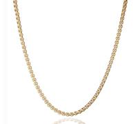 AFSTALR Herren Damen Edelstahl Gold kette Halskette Venetian Link Necklace Edelstahlkette Ohne Anhänger Collier 3mm-50cm Box Ketten für Männer Schmuck Herrenkette Chain