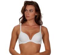 Push-up-BH AFTER EDEN "EMMA", Damen, Gr. 75, Cup C, weiß, Obermaterial: 82% Polyamid, 13% Elasthan, 5% sonstige Fasern, unifarben, Basic, comfort fit, BHs Push-up-BH, mit Schale, verstellbare Träger,