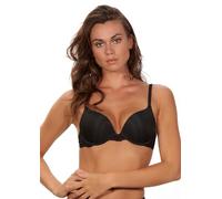After Eden Women's Two Way Boost Bra in Recycled Fabric and Lace and Multifunctional Straps, Black, Size 80D