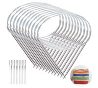 Agatige Edelstahl Stricknadeln Rundstricknadel, International Rundstricknadel, 9 Stück 80cm Größen von 1,5 mm bis 5 mm Rundstricknadeln Stricknadeln Set aus Professionelle Häkelnadel Webart
