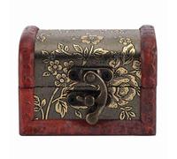 Agatige Vintage kleine Holzkisten, tragbare Holz-Schmuckschatulle zur Aufbewahrung von Aufbewahrungsorganisatoren für Kunsthandwerk, Schmuck, Ornamente
