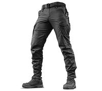 M-Tac® Aggressor Flex Hose Tactical Herren Cargo Freizeithose Loose Fit Arbeitshose Outdoor, Schwarz, 36W / 30L