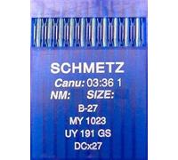 AGHI SCHMETZ B27 10 Nadeln für Industrienähmaschine Overlock Overlock My 1023, UY 191 GS, DCX27 (Feingröße 70)