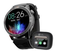 AGM Fitness Uhr 2025,1.43" HD AMOLED Sportuhren mit 100+ Sportmodi,Smartwatch mit GPS,Herzfrequenz,Schlafmonitor,5ATM Wasserdicht Outdoor Sportuhr für Android iOS (W1 pro+Buds 9)