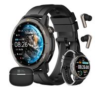 AGM Fitness Uhr 2025,1.43" HD AMOLED Sportuhren mit 100+ Sportmodi,Smartwatch mit GPS,Herzfrequenz,Schlafmonitor,5ATM Wasserdicht Outdoor Sportuhr für Android iOS