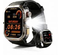 AGM Legion 3 Ultra Robuste Smartwatch Herren,1,95-Zoll-AMOLED-Display,IP68/5ATM Wasserdicht,Bluetooth-Anrufe & Nachrichten,Herzrate-/Schlaf-/Bewegungserfassung über 100 Sportmodi für Android iOS