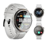 AGM Legion Militär Smartwatch Damen Herren mit Telefonfunktion, 1,43" HD AMOLED Smartwatch mit 100+ Sportmodi, Herzfrequenz, Schlafmonitor, 5ATM Wasserdicht Outdoor Sportuhr für Android iOS (Grau)