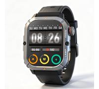 AGM Smartwatch Herren Legion 3, Outdoor Sportuhr mit Ultra-Langer Akkulaufzeit, 1,95" AMOLED Touchscreen, Unzerstörbare Militär-Qualität, 100+ Sportmodi, LED-Taschenlampe, Kompatibel mit Android iOS
