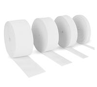 Agoer 20 Meter Gummiband Nähen Breit 10mm 20mm 30mm 40mm Weiß, 4 Stück Gummilitze Breit Gummibänder zum Nähen, Hosengummi für DIY Handwerk - 5 Meter/Stück