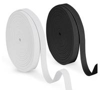 Agoer Gummiband 5mm, 20M Schwarz + Weiß Gummibänder zum Nähen