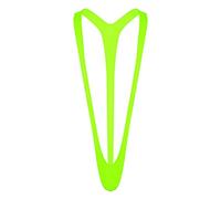 Agoky Herren sexy Mankini Tanga Stretch Badehose Badeshorts Bikini Slip Männer Borate Badeanzug Strand Kostüm in neon grün, orange, schwarz Grün Einheitsgröße