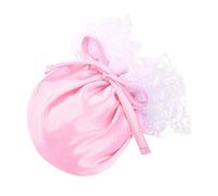 Agoky Herren Sissy String Dessous Blumenspitze Elastischer Kordelzug Satin Männer Bulge Pouch Weicher Beutel Mini Slip Unterwäsche Rosa Einheitsgröße