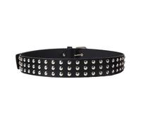 AGUTALITHIC Damen Funkelnd Western Nietengürtel PU-Leder ösengürtel Punkrock-Gothic-Nieten Riemen Für Jeans Hosen Mit Dornschließe(105cm/41, C)