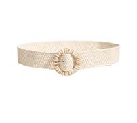 AGUTALITHIC Frauen Rattan-Flechtgürtel Für Damen, Breiter Geflochtene Taillengürtel Für Kleider Sommer, Gewebter Strohgürtel Boho-Gürtel Mit Kreisförmiger Schnalle