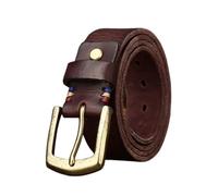 AGUTALITHIC Herren Damen Leder Gürtel Vollrindleder Mit Dornschließe Schnalle 5mm Dicke Antik Beiläufige Ledergürtel Jeansgürtel Für Männer Jeans Anzug(105cm/41, Reddish Brown)