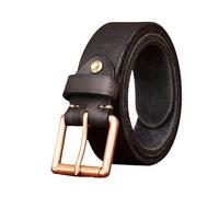 AGUTALITHIC Ledergürtel Herren - 3,8 cm Breit- 5mm Dick- Gürtel Aus Echtem Rindsleder I Vollledergürtel I Dornschließe Metall Rollschnallen I Vatertagsgeschenke Für Papa(115cm/45, Black)