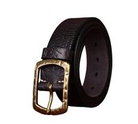 AGUTALITHIC Prägung Ledergürtel Herren Antik Beiläufige Gürtel Leder Vollledergürtel Herrengürtel Jeans-Gürtel Echtleder 3.8cm Breit 5mm Dicke(120cm/47, Black)