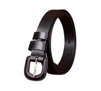 AGUTALITHIC Schmaler Rindsleder Gürtel Damen, Verstellbarer Dünner Skinny Frauen Ledergürtel 2.3cm Breit Taillengürtel Mit Dornschließe Leder Schnalle Für Jeans Kleid(110cm/43, Black)