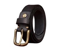 AGUTALITHIC Vintage Ledergürtel für Herren Damen 33mm Breit Vollledergürtel Jeans-Gürtel Gürtelschließe Massiv Dornschließe für Jeans Anzug Hose(100cm/39, Black)