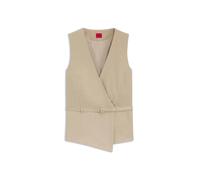 HUGO Regular Fit Weste mit Gürtel Modell 'AHELLA-1-W' in Beige, Größe 42