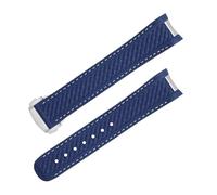 AHGDDA 20 mm 21 mm Fluorkautschuk-Uhrenarmband für Omega-Armband AQUA TERRA 150M AT150 Ultra Light Worldtimer 43 mm 41 mm Faltschließe-Uhrenarmbänder(Blue10,20mm)