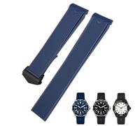 AHGDDA 20 mm 22 mm Gummi-Silikon-Uhrenarmband, passend für Tag Heuer CARRERA AQUARACER 300 WAY201A WAY211C Uhrenzubehör(Blue Black Buckle,21.5mm)