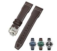 AHGDDA 21 mm 20 mm Rindsleder-Armband, passend für IWC-Fliegeruhren, Portugieser-Armbänder, blaues Uhrenarmband-Zubehör, Herren-Werkzeug(Original brown,20mm)