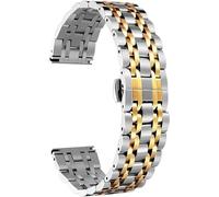 AHGDDA 316L Edelstahl-Uhrenarmband, hochwertiges Ersatz-Uhrenarmband, 6 Farben für Damen und Herren, Gold, Silber, Schwarz, Roségold, Goldton(Gold Tone,12mm)