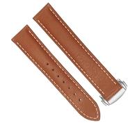AHGDDA Echtes Lederarmband für Omega 300/150, Schwarzbraun, Uhrenarmband, Faltschließe, Zubehör, Handgelenkschlaufe(Light brown C,21mm)