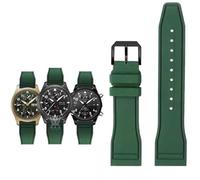 AHGDDA Für IWC Fluorkautschuk Uhrenarmband Schnellverschluss Pilot AMG Petronas F1 Team Wasserdichtes Sportarmband Armband 20mm 21mm 22mm(Army green-black A,21mm)
