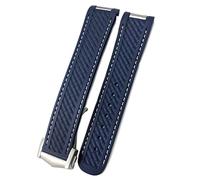 AHGDDA Uhrenarmband für Omega Seamaster Aqua Terra AT150 8900 Uhrenarmband, Faltschließe, 20 mm, Gummi-Silikon-Armbänder, Black buckle, Azetat, Kein Edelstein