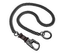 Ahiller Herren Portemonnaie-Kette Punk-Stil, 25 Zoll Leicht Edelstahl Schlüsselanhänger Lang, Doppelverschluss-Karabiner, verlustsicher für Jeans, Hosen & Handtasche (YK-Gunmetal)