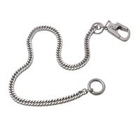 Ahiller Sicherheitskette Hosenkette mit Doppelschloss - 63cm Robuste Edelstahl-Kette Silber-YK