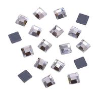 AHIOJEGX Hotfix Strasssteine Kristallklare, quadratische Hotfix-Strasssteine zum Aufbügeln auf Kristalle mit Flacher Rückseite(100PCS_5MM)
